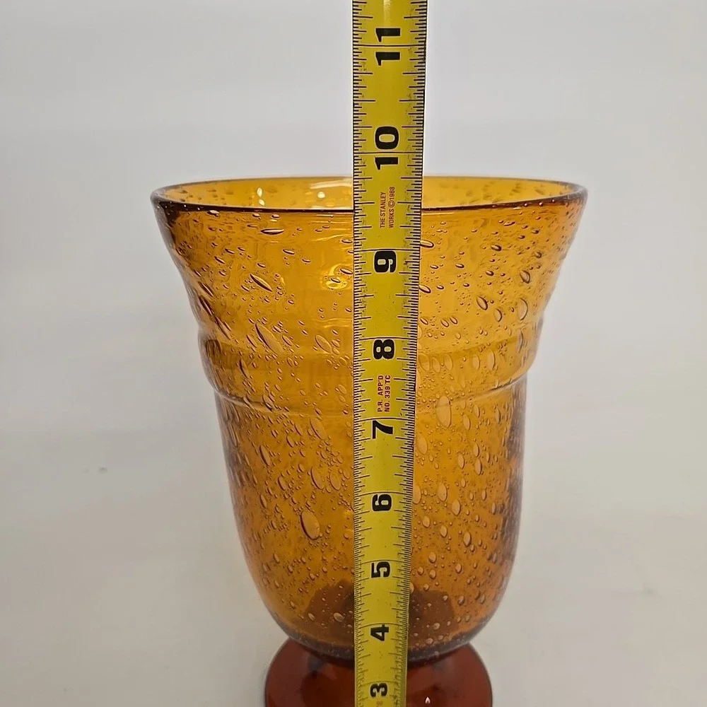 Honey Brown Blown‎ Glass Vase – 9.5